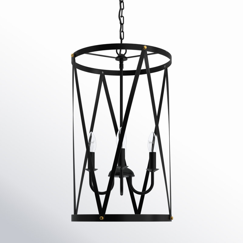 Trevino 4 - Light Dimmable Geometric Chandelier, Black