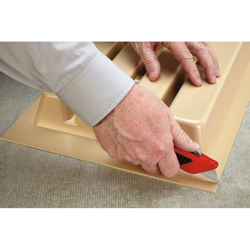 Organisateur utilitaire pour garniture de tiroir Rev-A-Shelf, H 2,38 po x l 21,88 po x P 21,25 po, Blanc