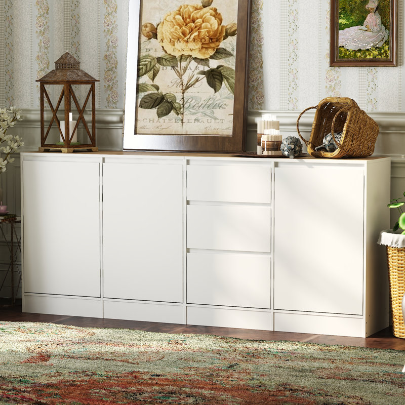 70.9"W Sideboard With 3 Door 3 Drawer
