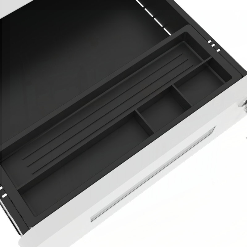 3-Drawer Mobile File Cabinet with Lock, All-Steel Metal Storage on Wheels, Two Shallow & One Deep Drawer for Office Home, Fully Assembled, Anti-Tip Design