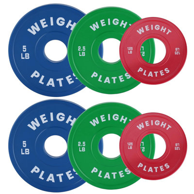 Fractional Weight Plates Set 1.25*2+2.5*2+5*2, Small Change Plates for Olymp Barbell, Compatible with Standard Barbells