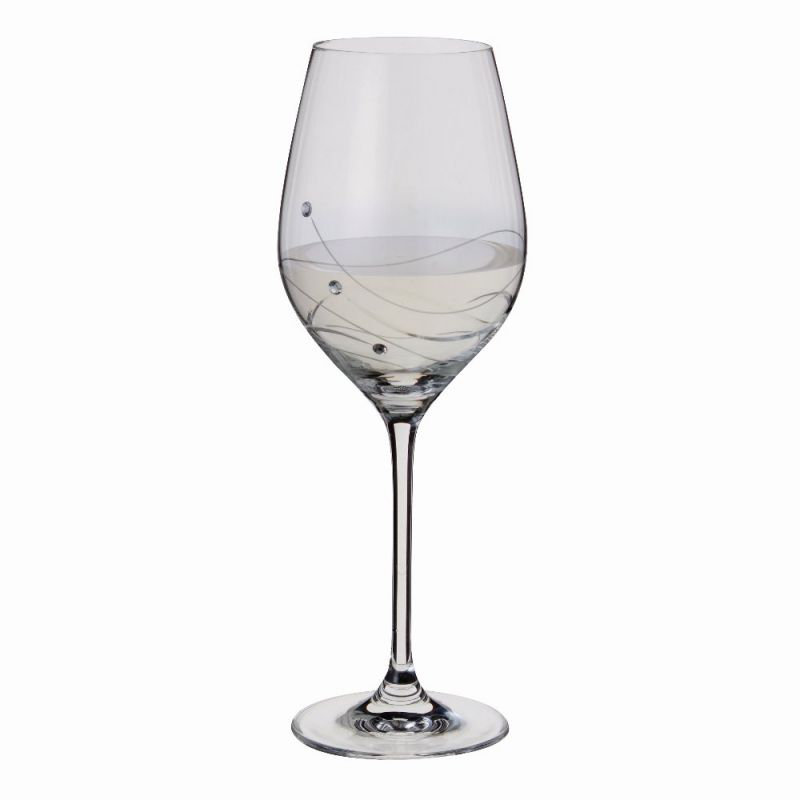 Dartington Crystal Glitz Crystal Wine Glass Set, 33ml