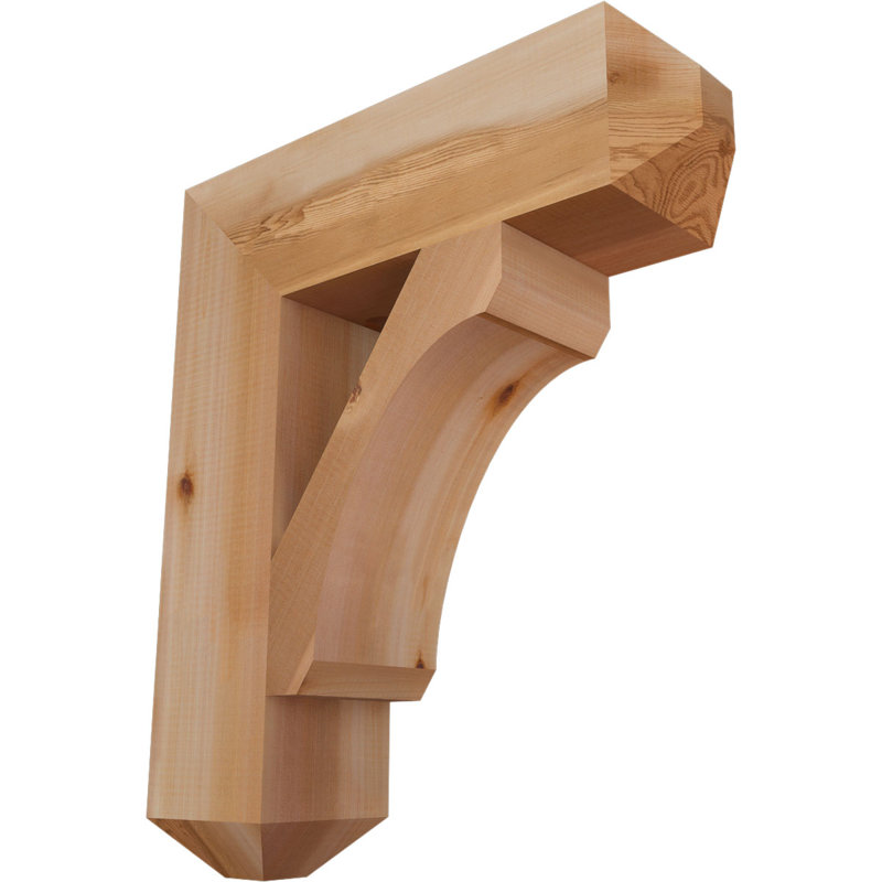 H Support en bois / corbeau, Western Red Cedar (Smooth), H 26 po x l 5,5 po x P 22 po