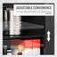 Armoire de rangement de cuisine moderne avec comptoir en bois massif, 2 tiroirs, portes et tablette réglable, idéale pour le café et la salle à manger