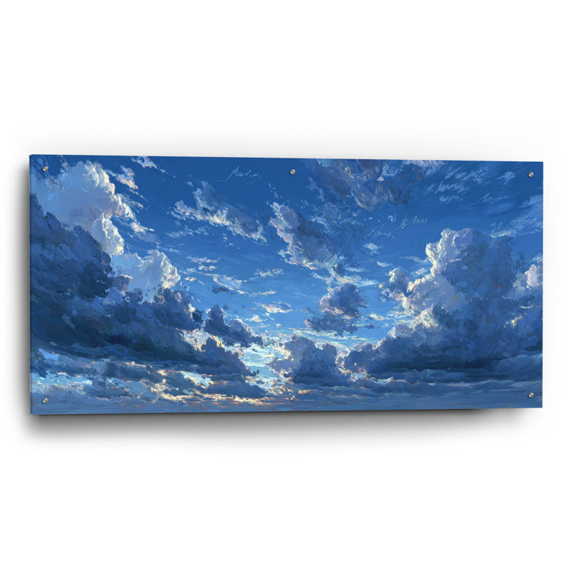  «Sunset Sky» par Ann Klee, art mural en verre acrylique, 48 po x 24 po, H 24 po x l 48 po