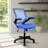 Techni Mobili Mesh Task Office Chair With Flip Up Arms, Blue