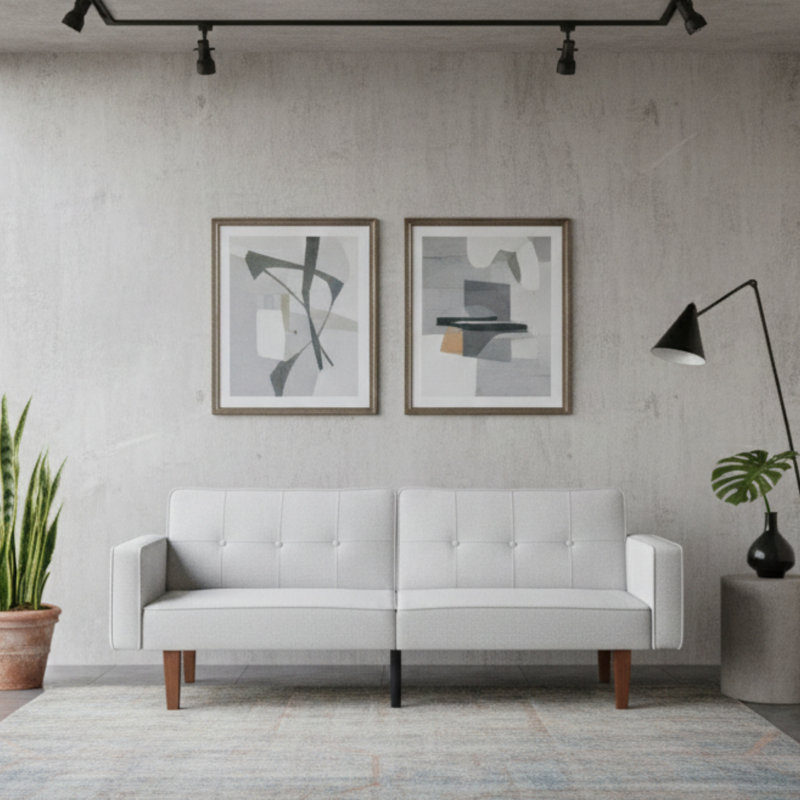 Canapé-lit 68 po Mid-Century