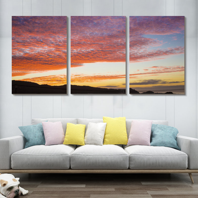 «Odin Mountain» sur toile, 3 pièces, H 18 po x l 36 po x P 1,5 po