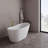 55" Streamline Soaking Glossy White Freestanding Tub With Internal Drain-108964770