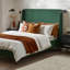 Halla Luxury Fabric Upholstered Bed Frame - Eco Recycled Material, Sleek Modern Design-1113081682-1113081683