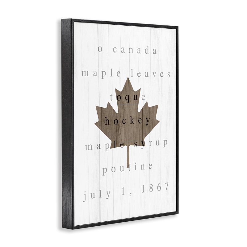 Estampe numérique Canada Leaf, H 18 po x l 12 po, Giclée encadrée noir minuit