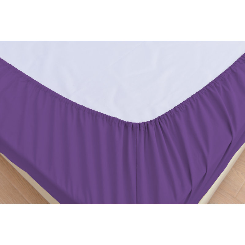 Ensemble de draps en rayonne de bambou, Violet, Double