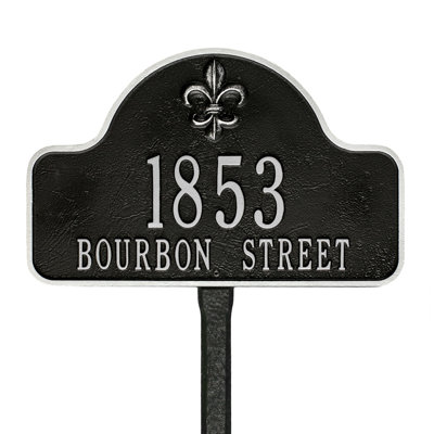 Lexy 3-Line Lawn Address Sign