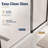 60" x 73" Soft Closing Sliding Frameless Shower Door, 8mm Easy-Clean Explosion-Proof Glass, Matt Black