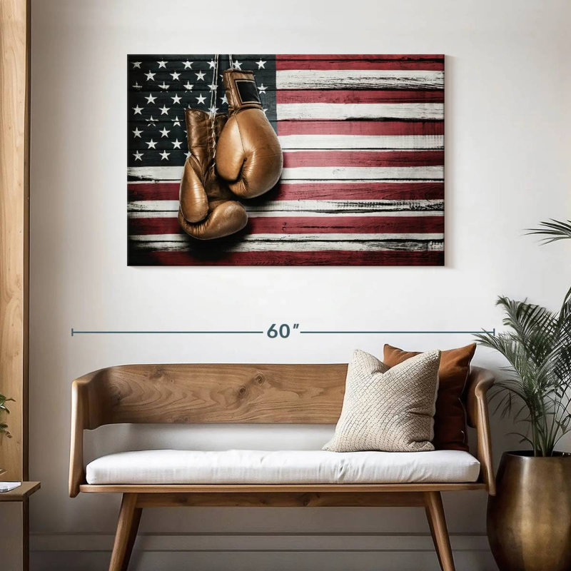 Borges American Boxing, 30" H x 45" W