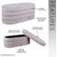 Banc avec rangement en velours taupe