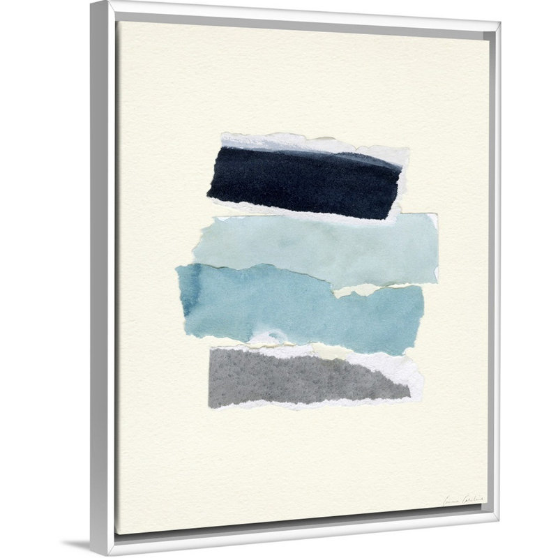 «Seaside Color Study III» par Emma Caroline - reproduction d'art, Toile blanche encadrée, H 32 po x l 26 po x P 1,75 po