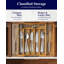 Silverware Organiser - Organisateur de tiroir de cuisine en bambou extensible pour les ustensiles de cuisine et les couverts, organisateurs de cuisine robustes et épaissis et solution de rangement, grand, naturel