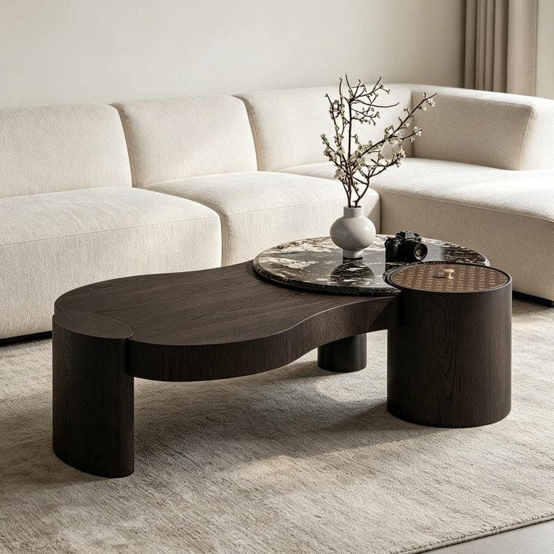Table basse créative de style italien non conventionnelle