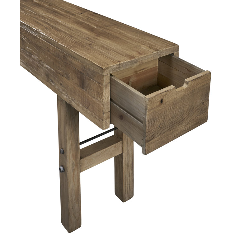 Console cachée en bois massif 84 po