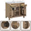 Meuble-lavabo simple 36 po avec plateau en résine Raabiah-2049080492