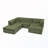 U-Shaped Modular Sectional Sofa With Wave-Shaped Armrest-1766553733