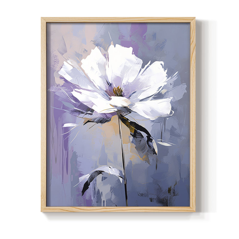 Impression encadrée FLORAL Series CDxxix - bois massif, H 21 po x l 17 po
