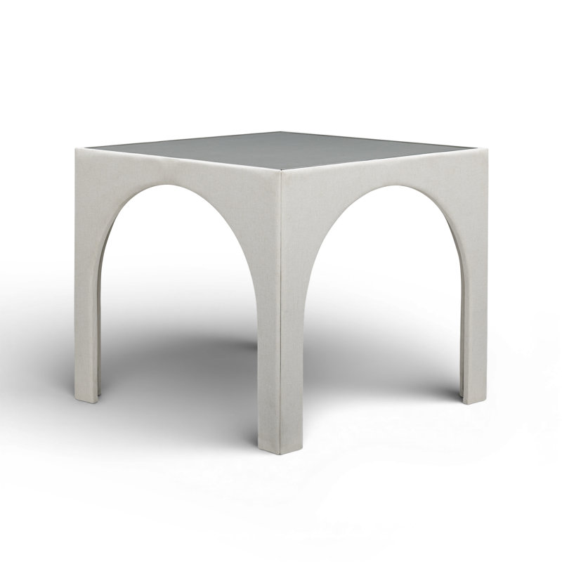 Tomlin Cream Performance Chenille Game Table, Cream