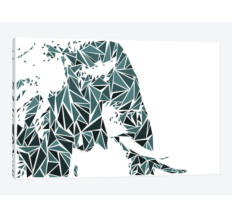 "Éléphant" par Cristian Mielu-impression sur toile tendue, H 8 po x l 12 po x P 0,75 po, Pas de tapis, Toile tendue