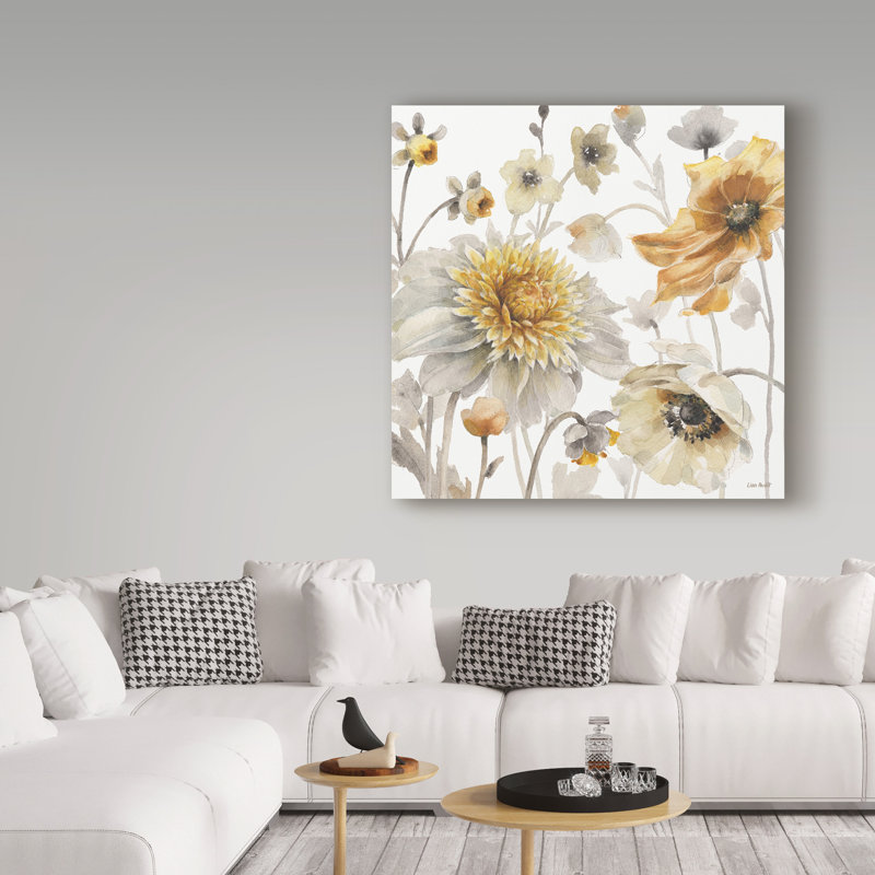 «Fields of Gold II», reproduction de peinture acrylique sur toile tendue, H 18 po x l 18 po x P 2 po
