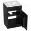 Meuble-lavabo de salle de bain avec lavabo, meuble-lavabo avec tablette de porte et tablette réglable-112897555