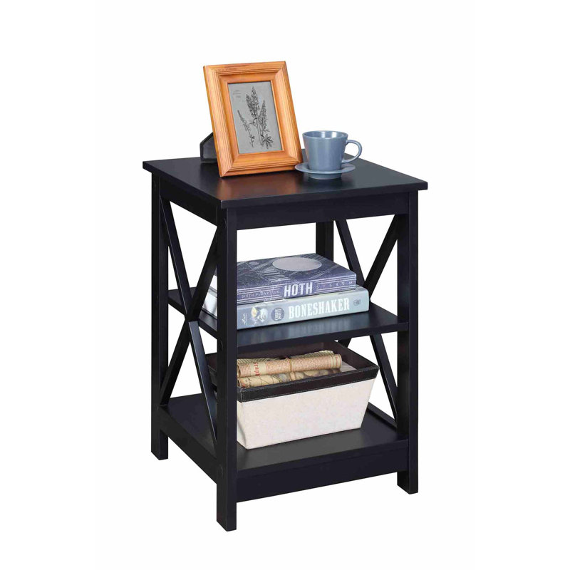 Table de bout avec rangement Darek, Noir