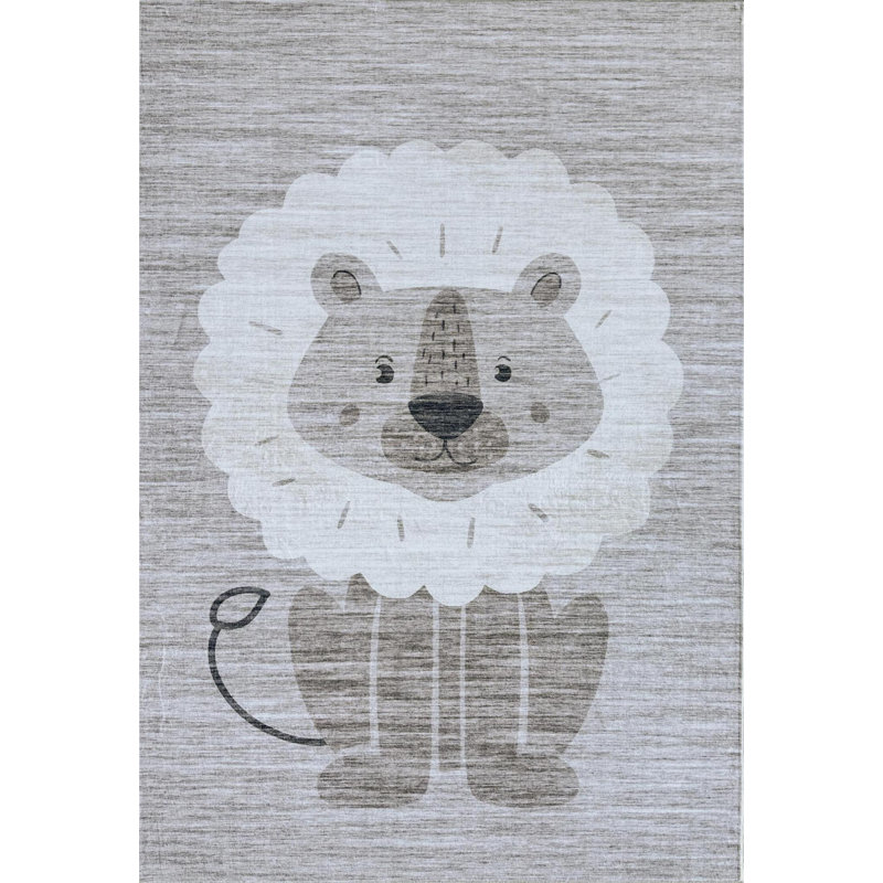 Tapis juvénile beige et gris 8 pi x 11 pi