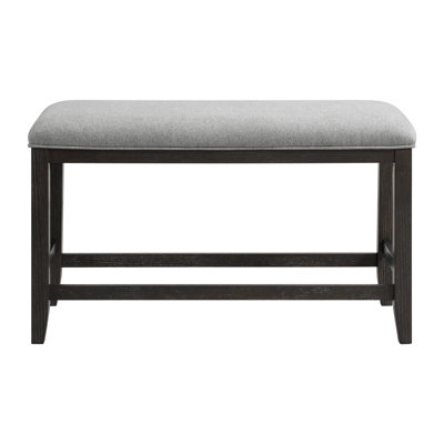  Banc de comptoir en tissu gris anthracite Alodge