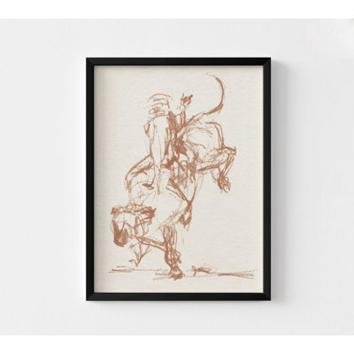 Marnay Rodeo Gestures In Sepia II par Jennifer Paxton Parker, art mural encadré, art mural occidental, impression d'art du Sud-Ouest, art mural encadré