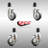 4 Piece Thermoplastic Rubber Swivel Caster Set