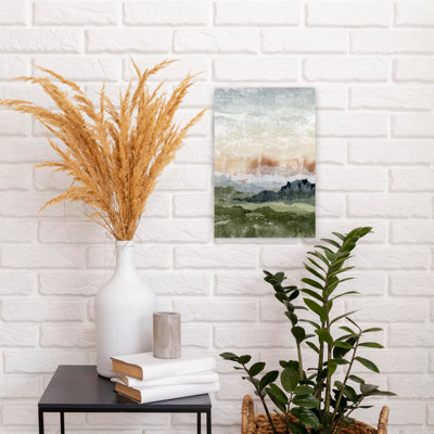 Contemporary Art Organic Tranquil Contemporary Landscape Mountain Wall Art by Lara Eckerman - Wrapped Canvas Print