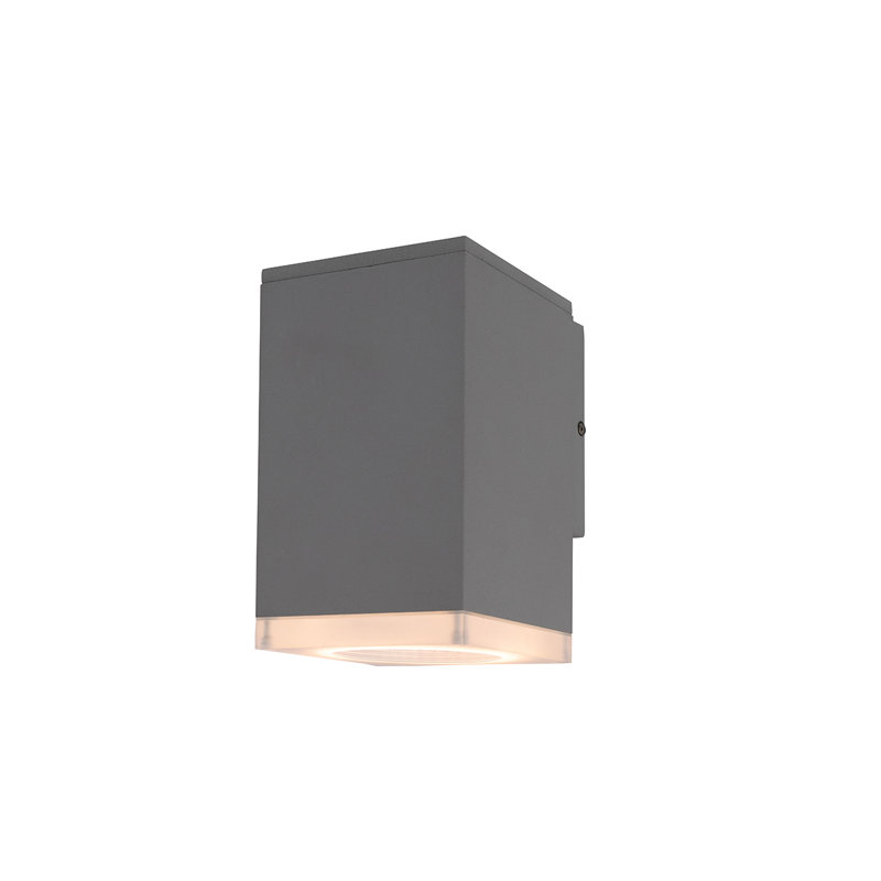 LED Outdoor Sconce, 6" H x 3.5" W x 4.7" D, Silver