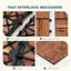  Carreaux de terrasse en bois naturel 12 po x 12 po Acacia