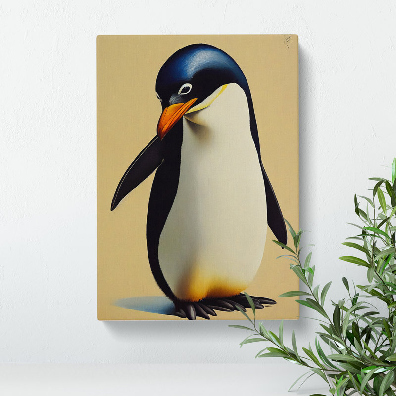 A Cute Penguin - Wrapped Canvas, 76cm H x 50cm W x 3cm D