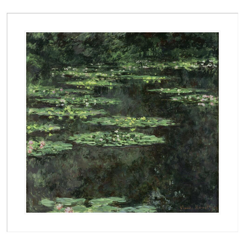 «Waterlilies» par Claude Monet, impression giclée encadrée, H 33,5 po x l 35,25 po