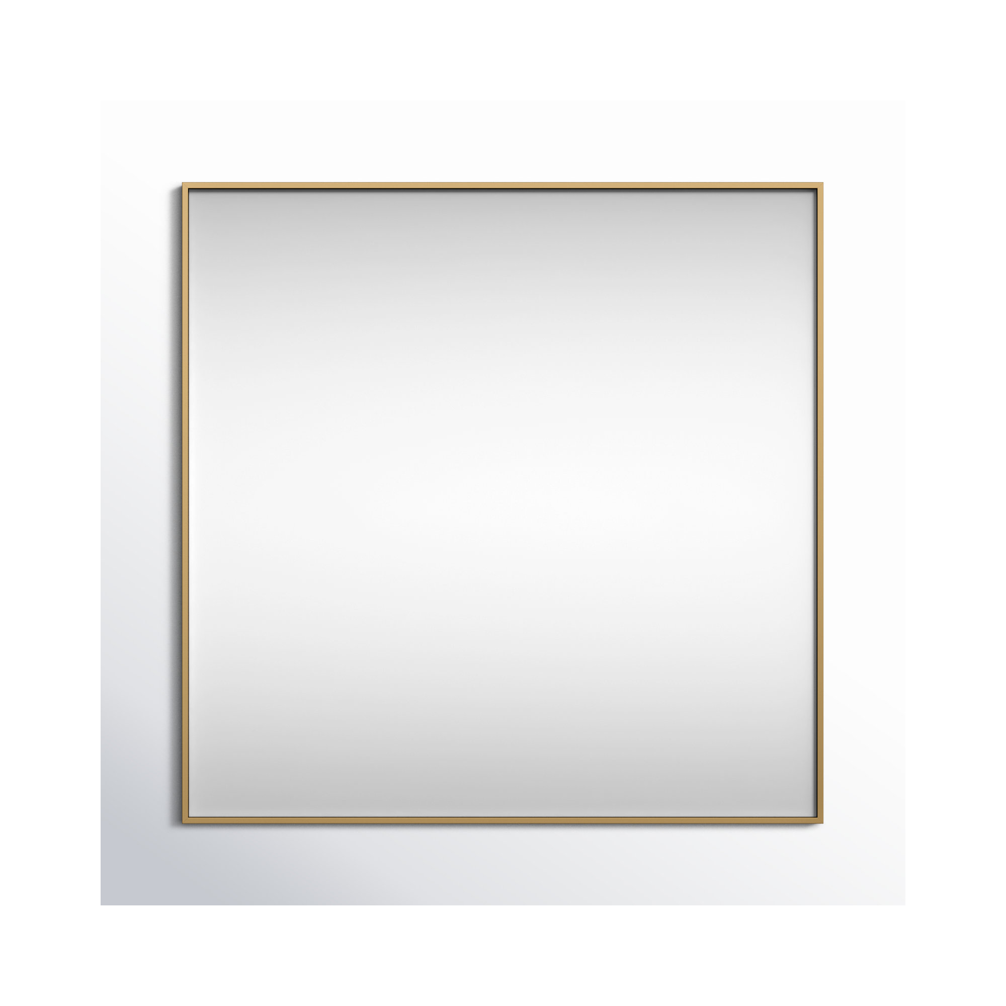 Valparaiso Metal Square Wall Mirror, Brass, 42"  x 42" 