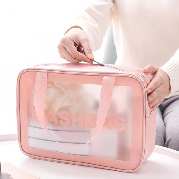 6 Pieces Clear Toiletry Makeup Bag Mini Small PVC Travel Bag, Waterproof  PVC Plastic Travel Cosmetic Bag with Zipper Portable Cosmetic Makeup Bag  for