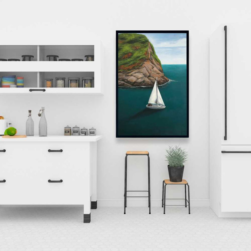 At Seda in porto venere - Loisirs, toile encadrée décor, H 37,25 po x l 25,25 po
