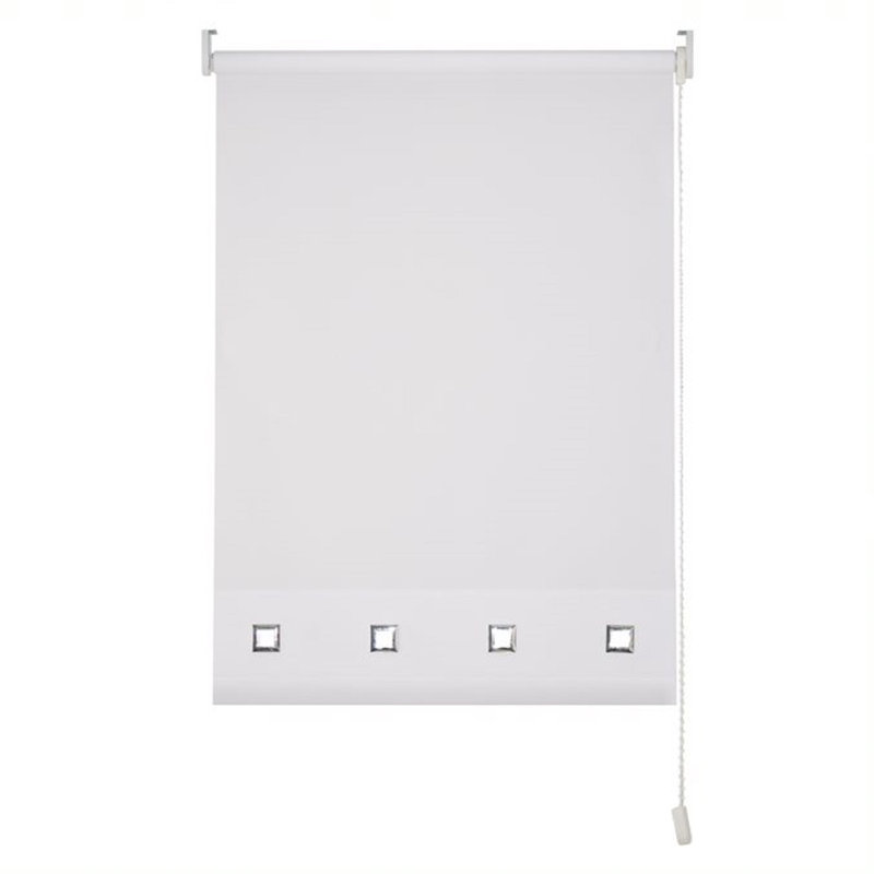 Premium Square Eyelet Roller Blinds – Stylish Light Control & Privacy Shades, White, 180 cm L x 165 cm W