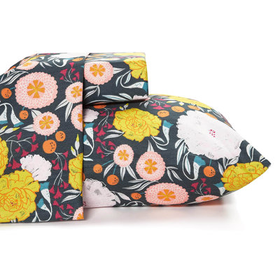 Microfiber Floral Fitted Sheet