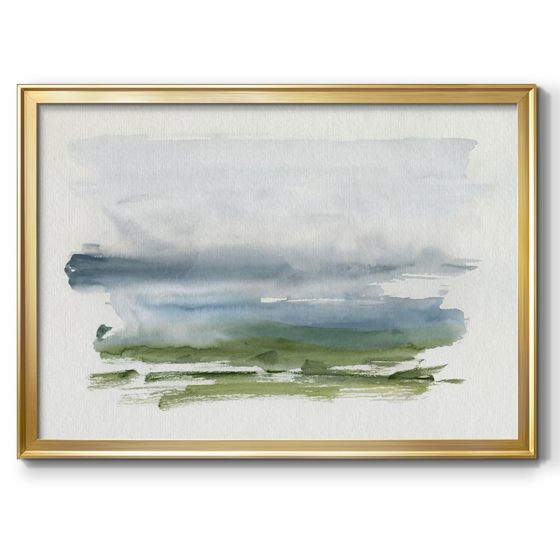 Toile tendue encadrée Coastline Splash III, Or, H 14 po x l 20 po x P 1,5 po