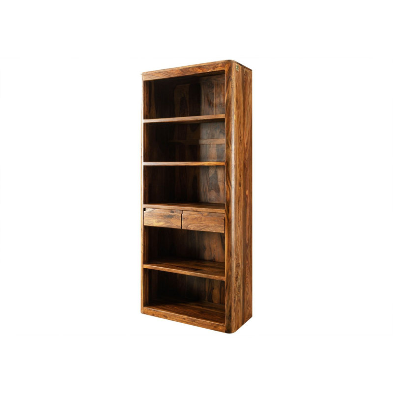 Toronto 205cm H x 88cm W Solid Wood Standard Bookcase, Walnut