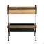 Jardinière en bois brun rustique 19 x 11 x 24 po avec cadre en fer noir