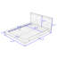 Base de lit plateforme en bois avec tête de lit-1382915590-1382915591